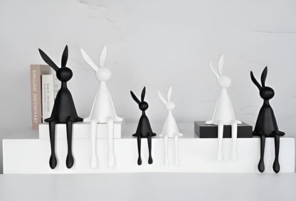 Dekorativ Påskehare – Stilfull Figur i Kunstharpiks | Vakker Vårdekorasjon til Hjemmet