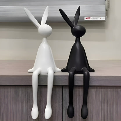 Dekorativ Påskehare – Stilfull Figur i Kunstharpiks | Vakker Vårdekorasjon til Hjemmet