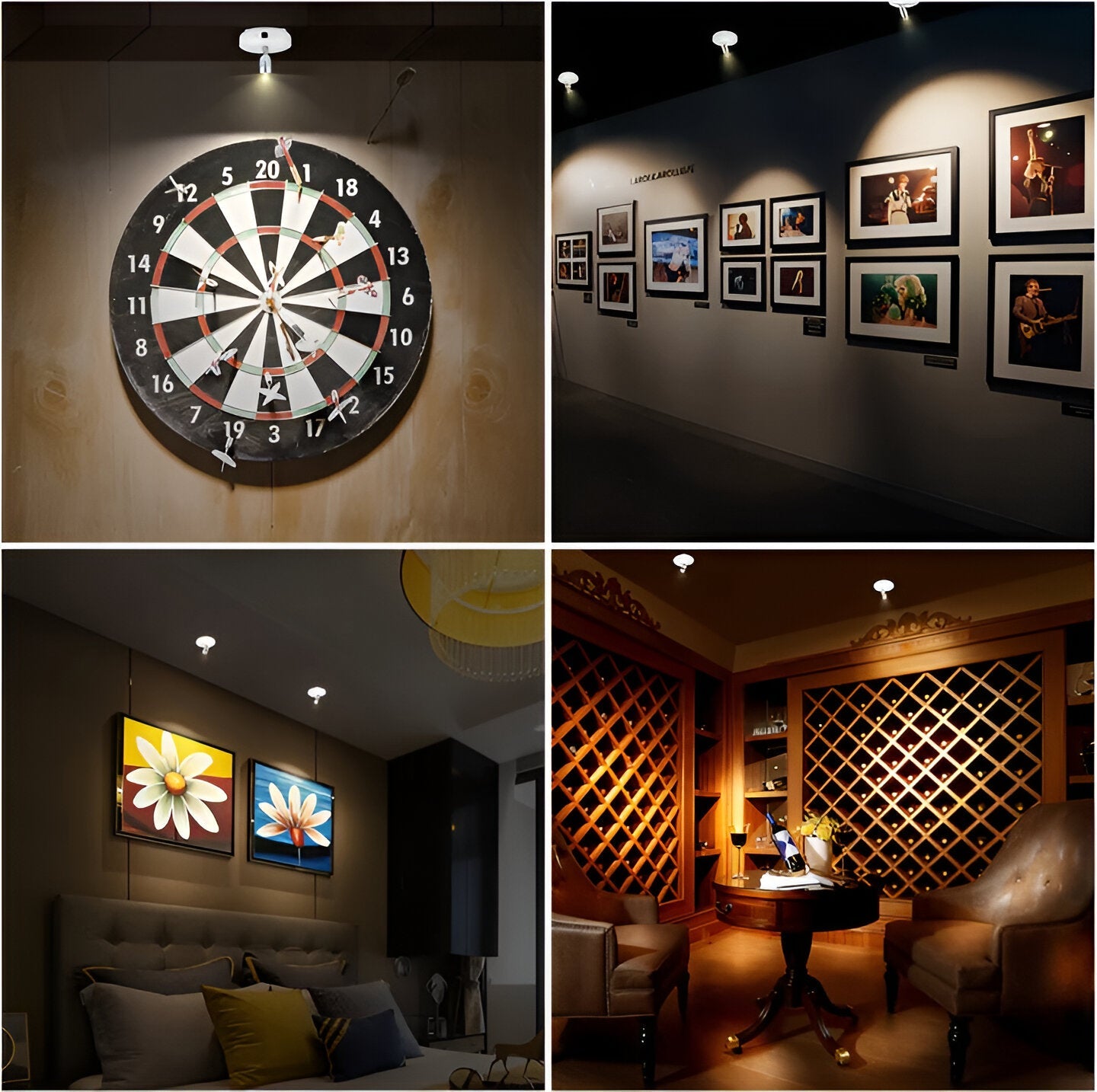 Mini LED-Spotlight – Dimmbar og Trådløs | Perfekt for Hjem og Kontor