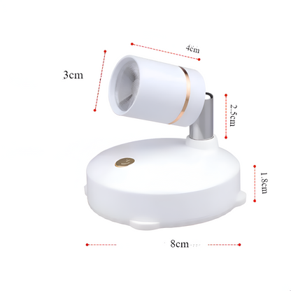 Mini LED-Spotlight – Dimmbar og Trådløs | Perfekt for Hjem og Kontor