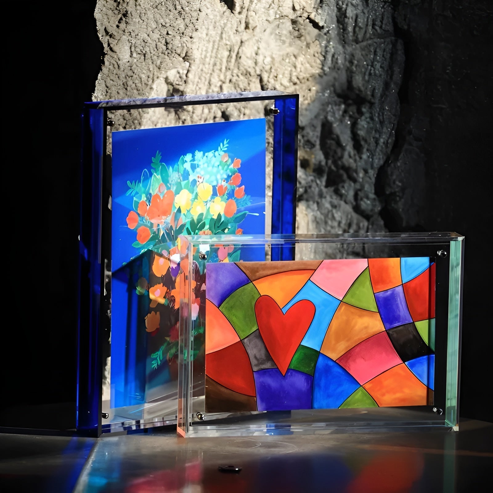 Akryl Bilderamme – Moderne Neonstil fra 80-tallet | Dekorativt og Unikt Design