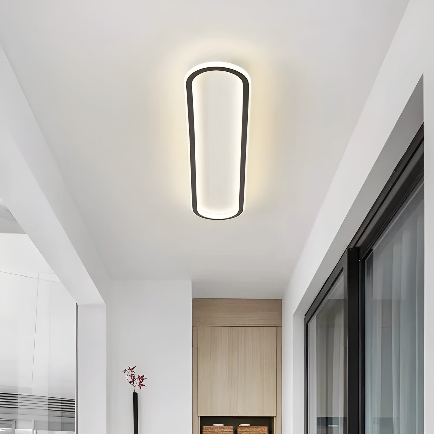 Oval LED Taklampe – Elegant og Moderne | Perfekt for Gang og Entré