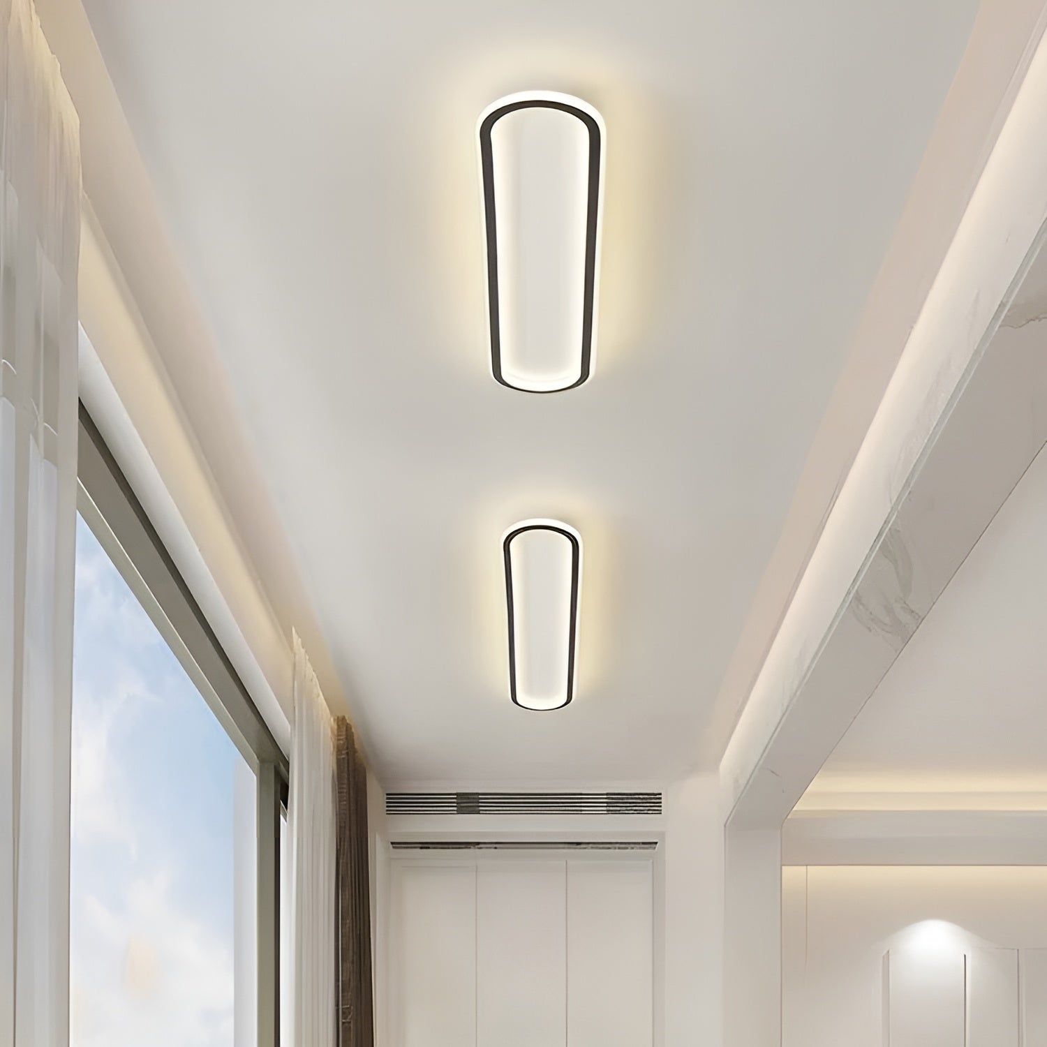 Oval LED Taklampe – Elegant og Moderne | Perfekt for Gang og Entré