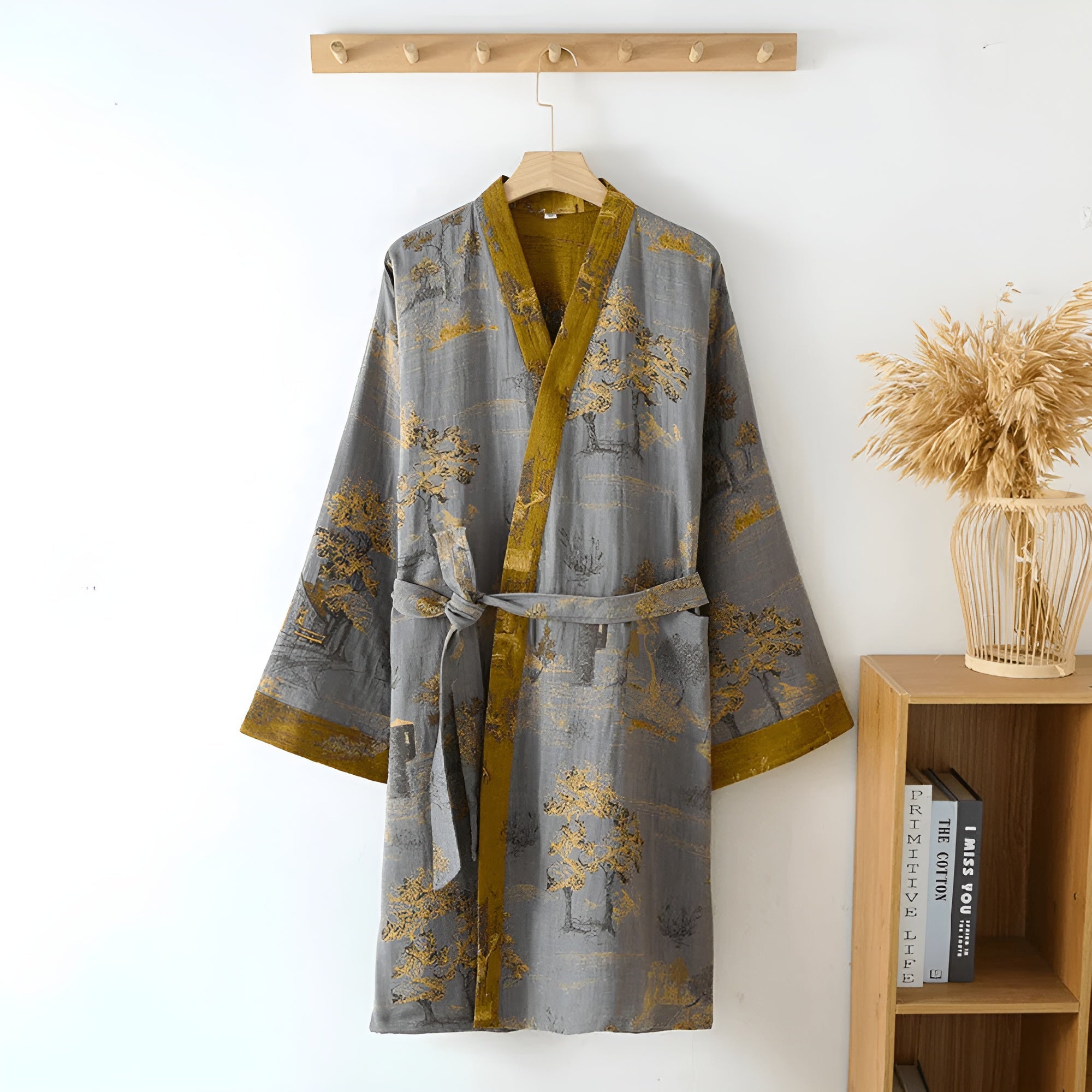 Bomulls-kimono Badekåpe – Lett Og Pustende | Retro-stil For Hjemmet Og Spaet