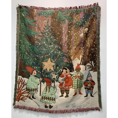 Pledd med Nøtteknekker-motiv – Mykt og Koselig | Perfekt til Juledekor og Vinterkvelder