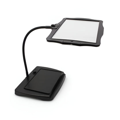 Fleksibel Skrivebordslampe – Innebygd Forstørrelsesglass og LED-lys | Perfekt for Lesing og Hobbyarbeid