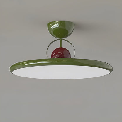 LED Taklampe – Lys og Koselig Belysning | Perfekt for Alle Rom - Ø 40cm x H 24cm /∅ 15.7″xH 9.4″ / Grønn / Varmt Lys
