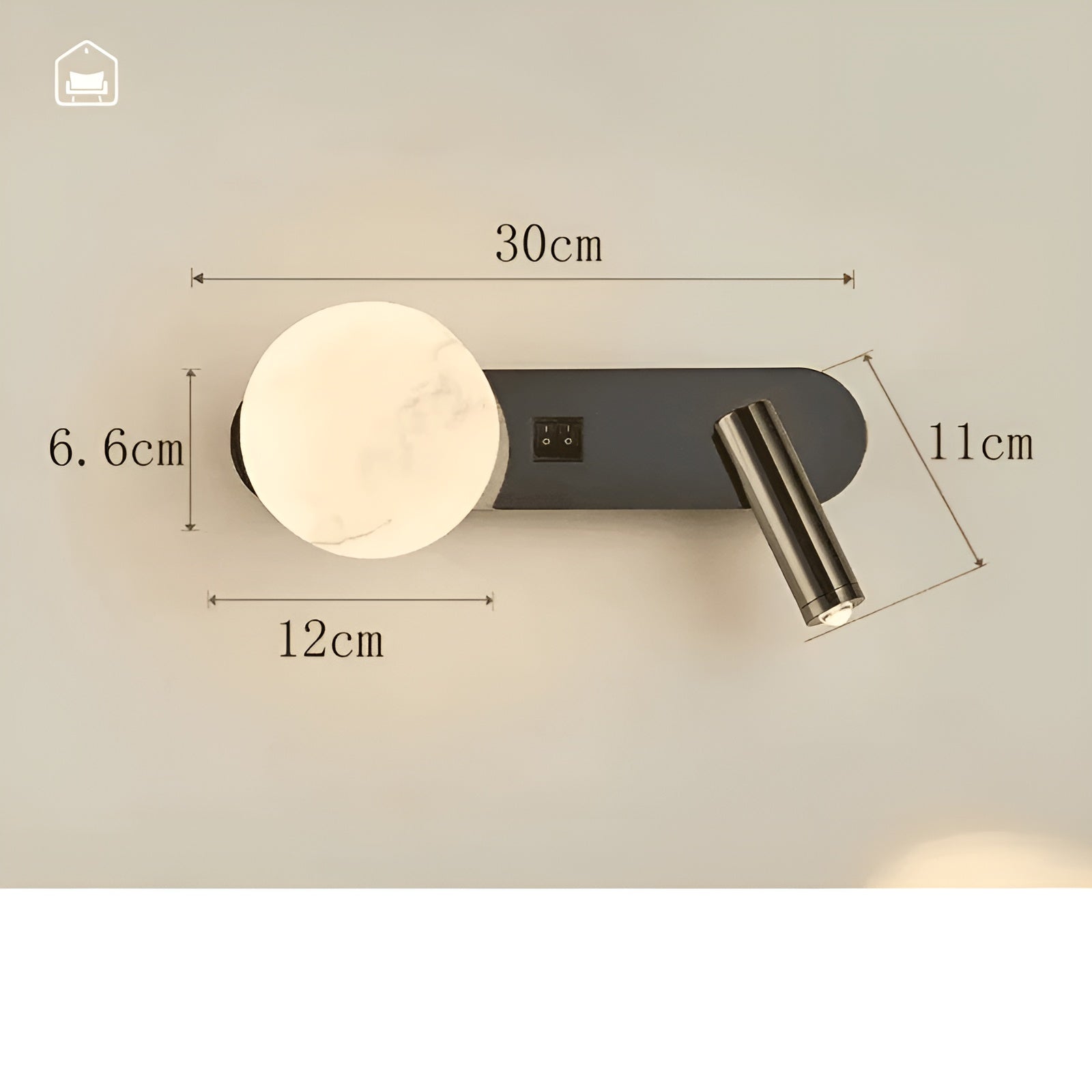 Vegglampe i Luksusdesign – Elegant og Minimalistisk | Perfekt for Stue, Gang og Som Nattbordslampe