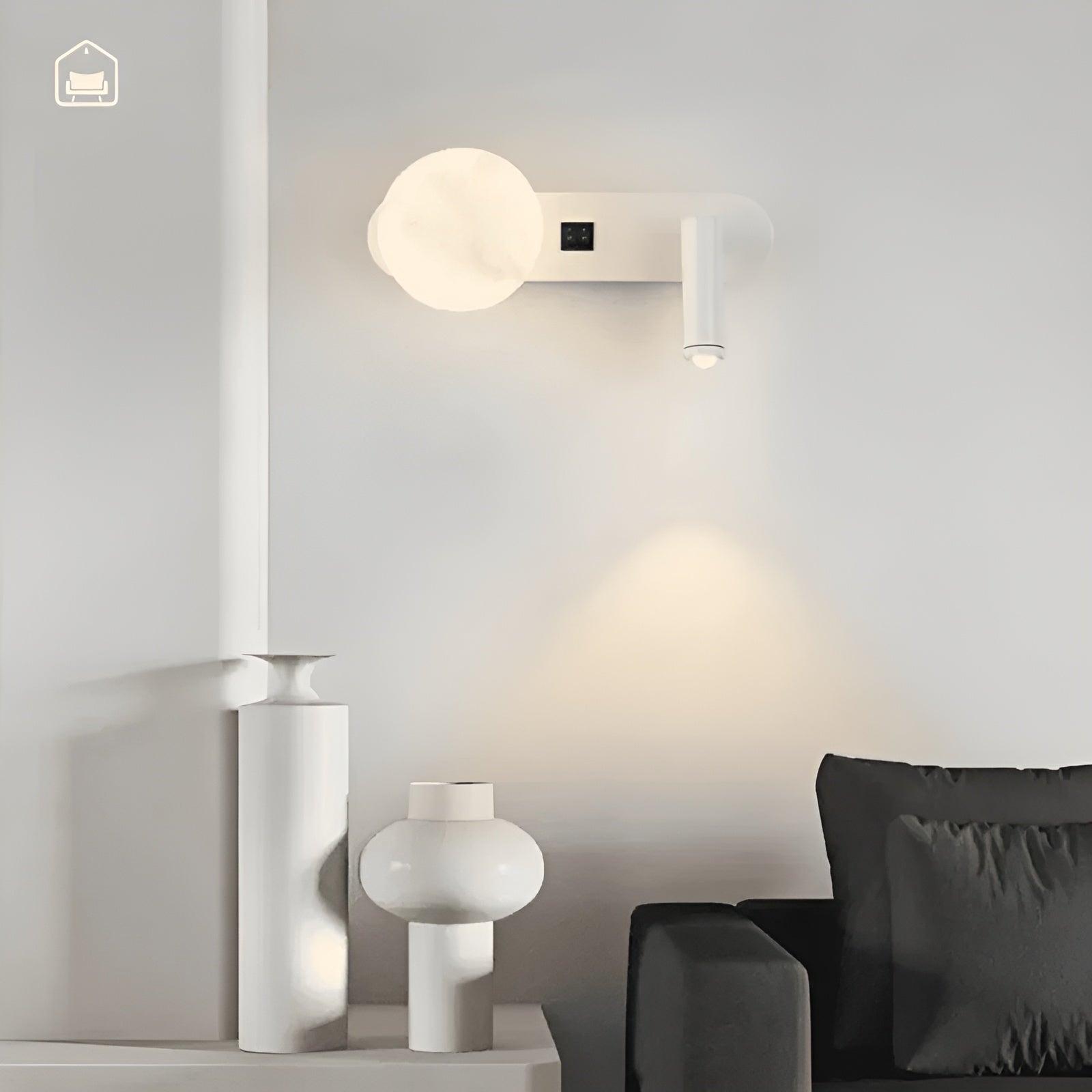 Vegglampe i Luksusdesign – Elegant og Minimalistisk | Perfekt for Stue, Gang og Som Nattbordslampe