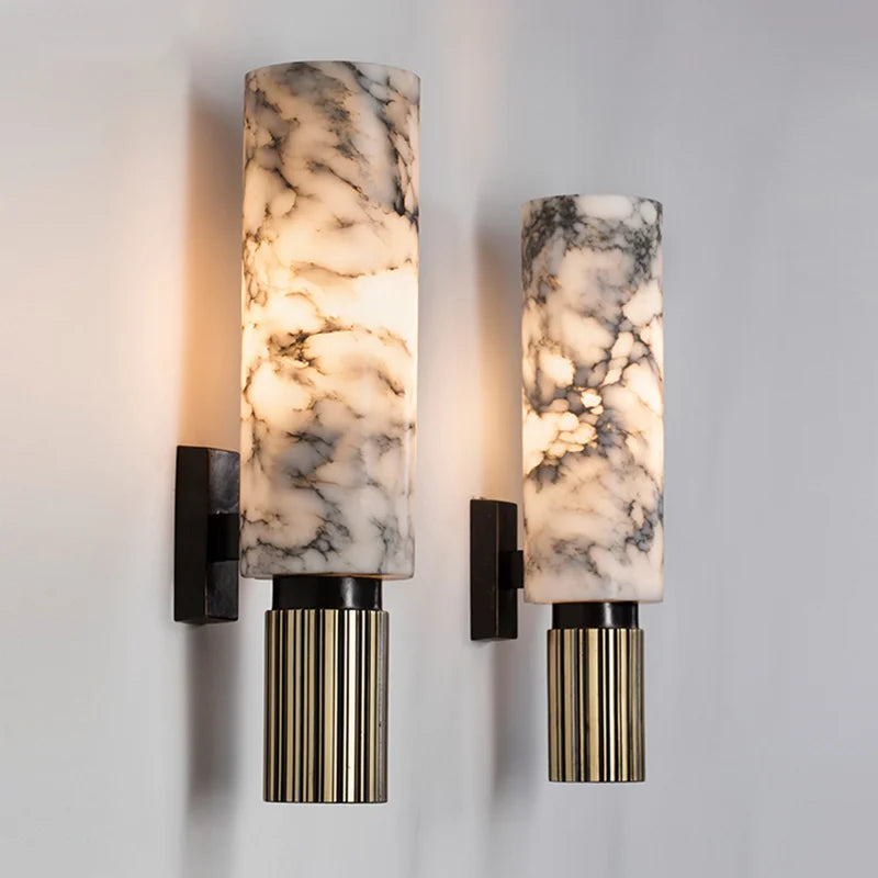 Marmorvegglampe – detaljbilde
