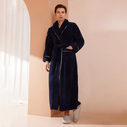 Lang myk badekåpe med belte og lommer – unisex, bilde 16