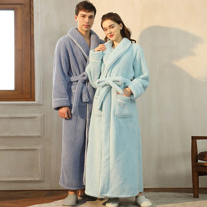 Lang myk badekåpe med belte og lommer – unisex, bilde 5