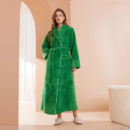 Lang myk badekåpe med belte og lommer – unisex, bilde 9