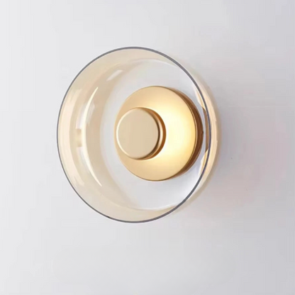 Moderne LED-vegglampe i glass – Svala i grå eller gull til soverom og stue, bilde 2