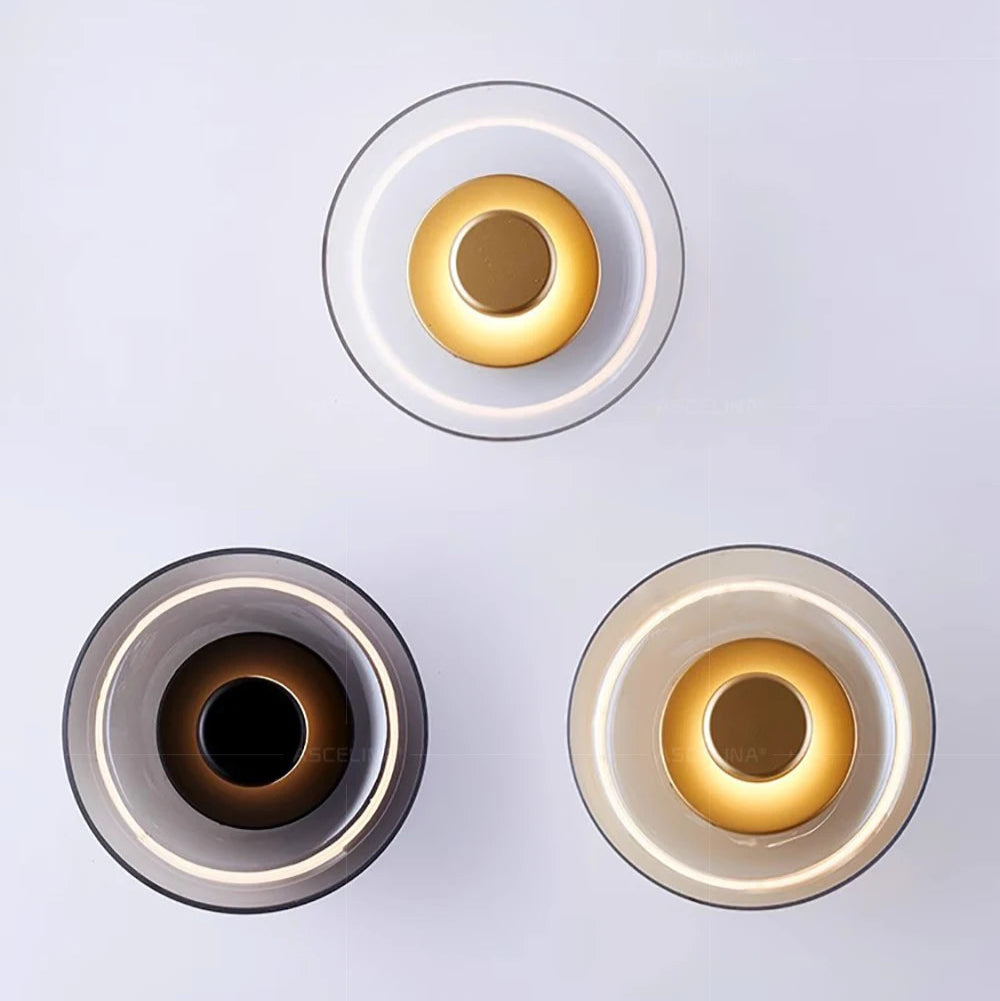 Moderne LED-vegglampe i glass – Svala i grå eller gull til soverom og stue, bilde 8