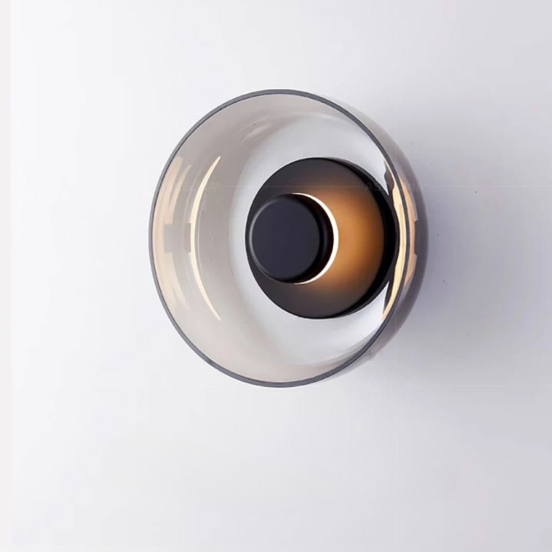 Moderne LED-vegglampe i glass – Svala i grå eller gull til soverom og stue, bilde 10