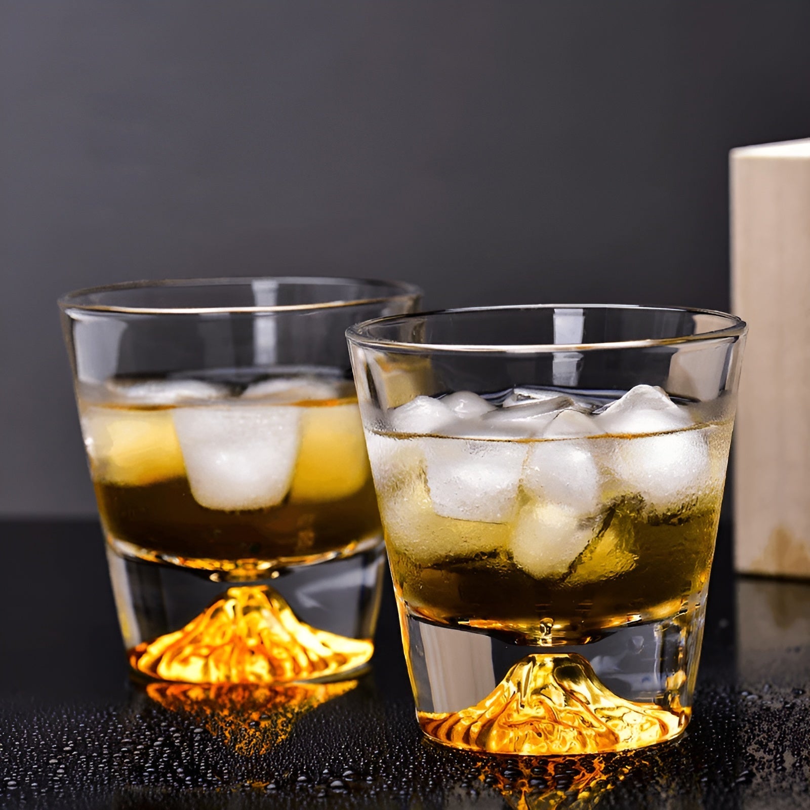 Whiskyglass Med Mount Fuji-design - Elegant Sett For Kjennere