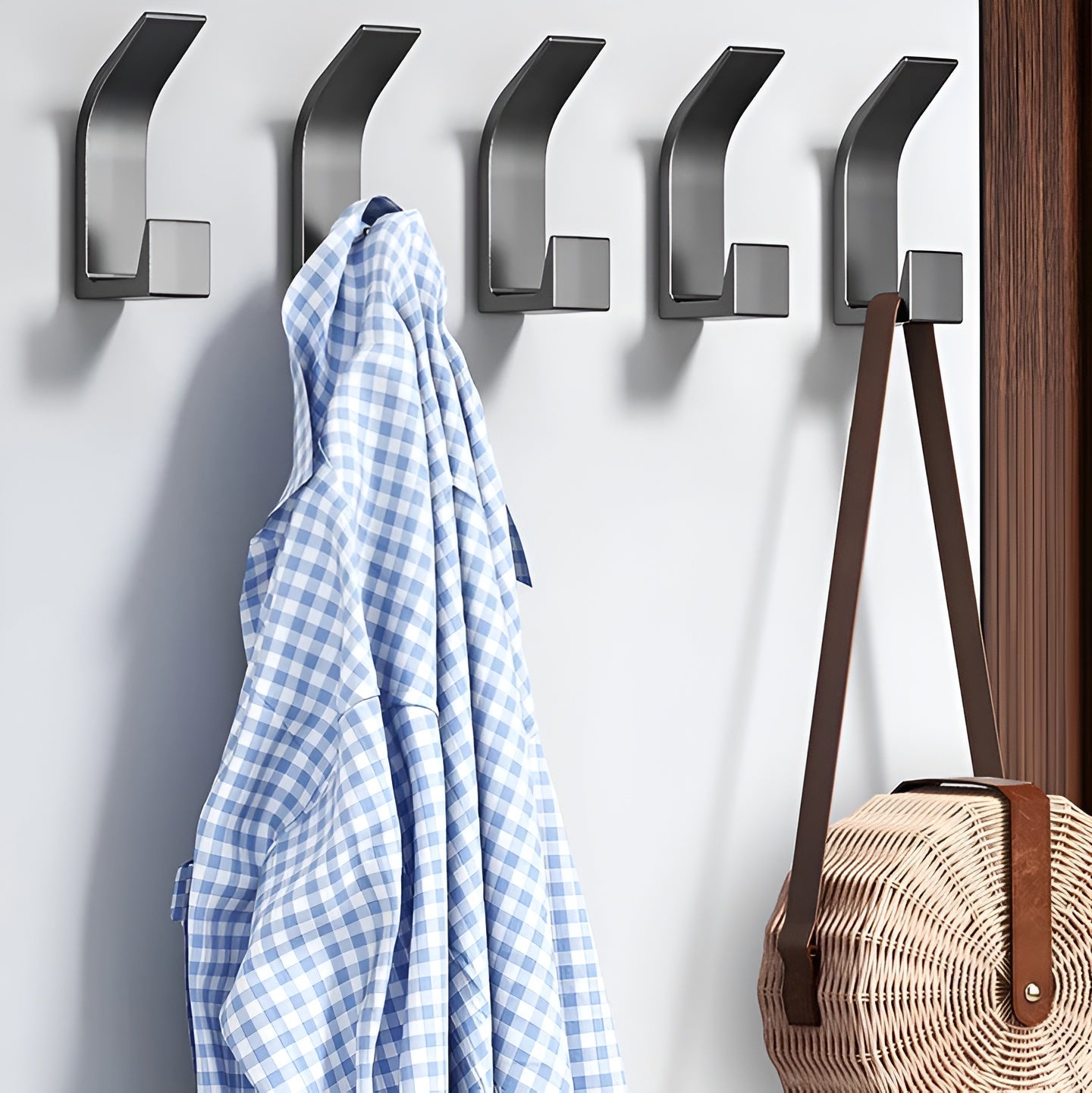 Veggkroker Til Garderobe (Sett Med 5) – Robuste Og Stilige | Til Gangen Badet Og Soverommet - Vegghyller