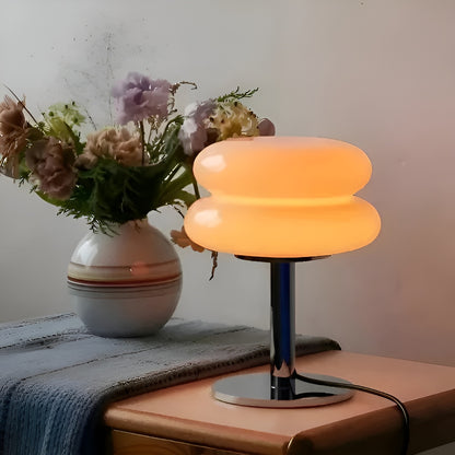 Glasslampe i pastell – Elegant Bordlampe for en Lun Stemning