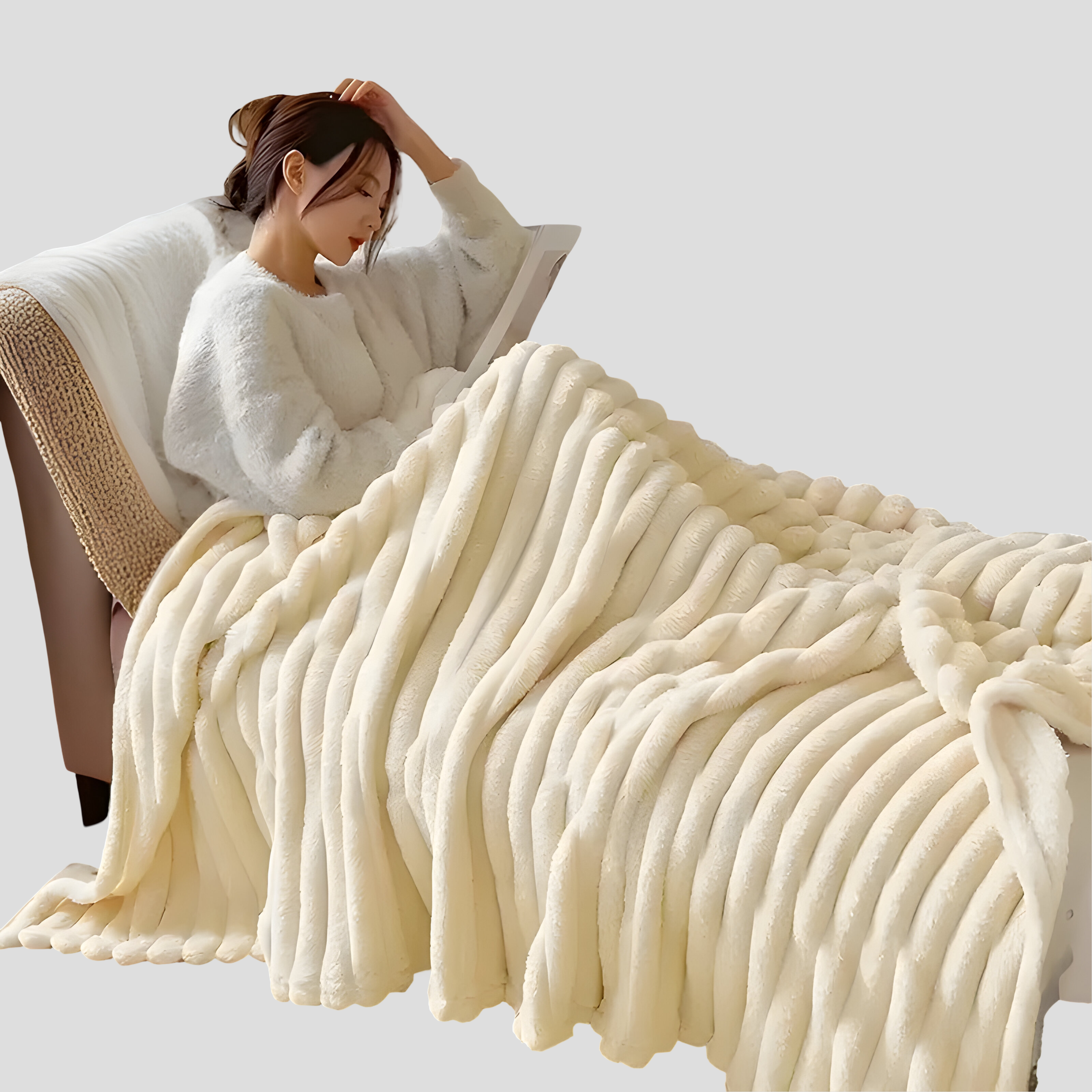 Lunera – Pledd i Myk Fleece for Sofa og Stue (Varmt og Koselig)