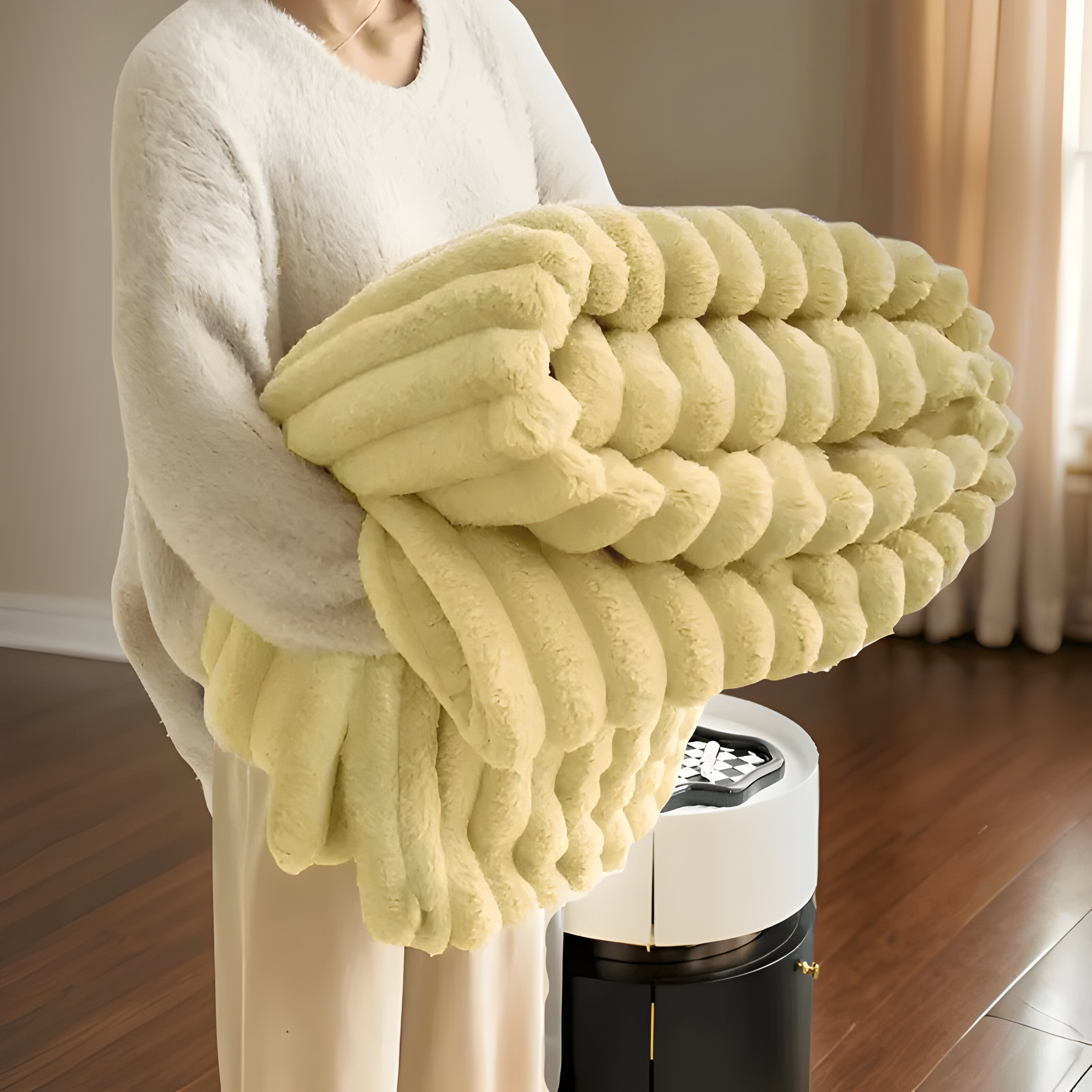 Lunera – Pledd i Myk Fleece for Sofa og Stue (Varmt og Koselig)