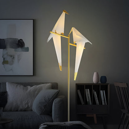 Origami Taklampe med Fuglemotiv – Dekorativ og Stilren | Perfekt for Alle Rom