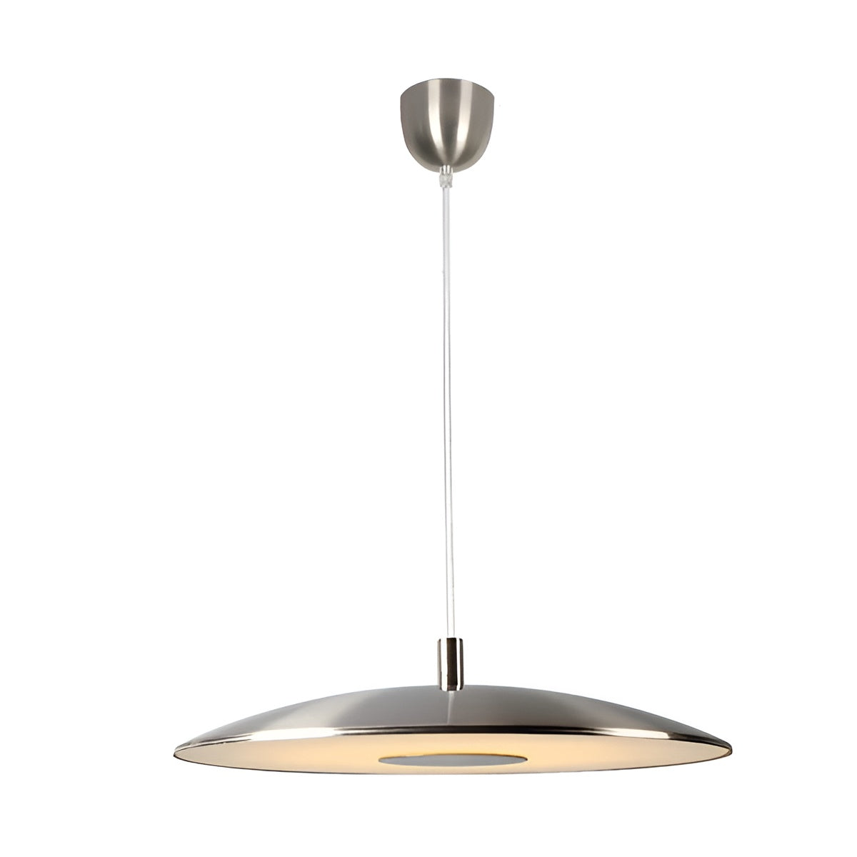 Moderne Led-pendellampe I Jern Og Nikkel – Dekorativ Og Varmt Lys | Ideell For Hjemmet - Nikkel / D30cm*H8cm