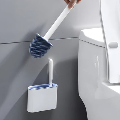 Silikon Toalettbørste med Veggfeste – Hygienisk og Holdbar | Perfekt for Bad og Gjestetoalett
