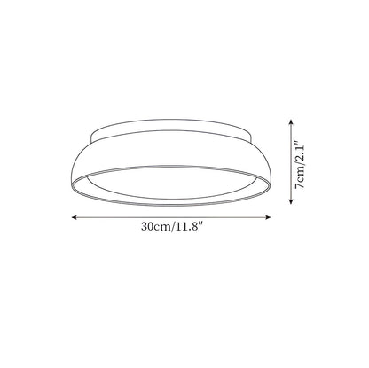 Rund Taklampe – Varmt og Jevnt Lys | Perfekt for Alle Rom - Dia 30cm x H 7cm / ∅ 11.8″ x H 2.1 / Varmhvit