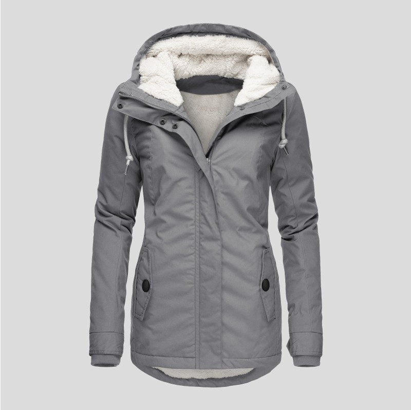 Vinterjakke for dame i polyester, vann- og vindtett, elegant vinter­stil – bilde 4