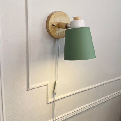 Vegglampe sett ovenfra – viser mål og proporsjoner