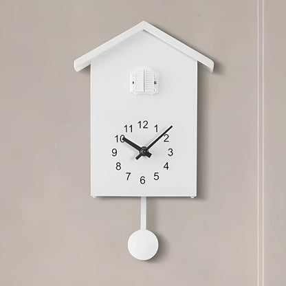 Moderne Gjøkur med Musikk – Stilfull Veggklokke i Høykvalitets ABS | Justerbar Lydstyrke