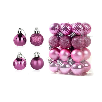 Julekuler – Elegante og Skinnende | Dekorative for Juletre og Hjem - Rosa - Høytidspynt