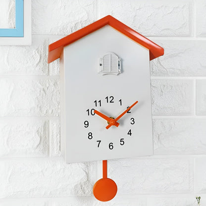 Moderne Gjøkur med Musikk – Stilfull Veggklokke i Høykvalitets ABS | Justerbar Lydstyrke