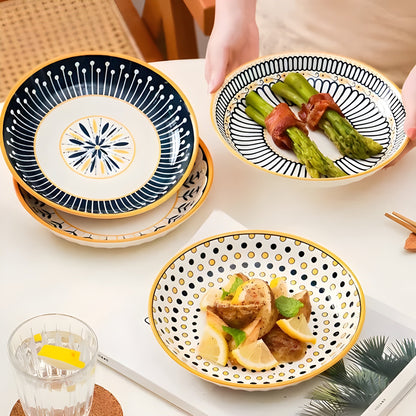 Håndmalt Porselensfat-sett – Elegant Og Dekorativt | Perfekt Til Hverdagsbruk Og Spesielle Anledninger - Tallerkener