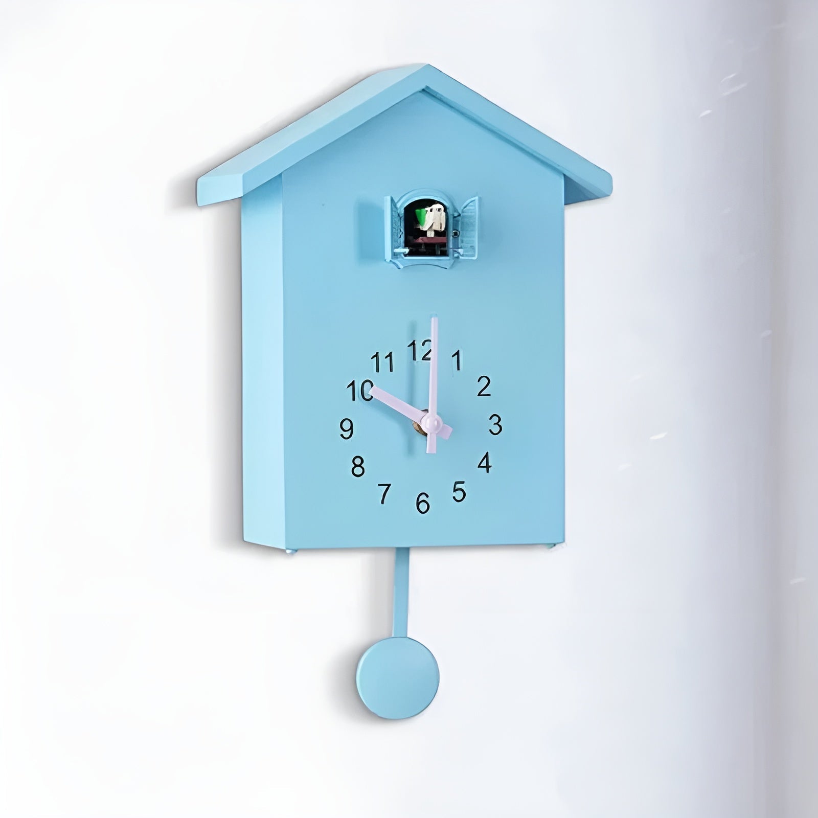 Moderne Gjøkur med Musikk – Stilfull Veggklokke i Høykvalitets ABS | Justerbar Lydstyrke