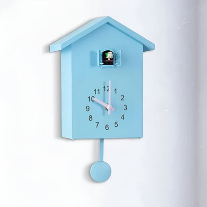 Moderne Gjøkur med Musikk – Stilfull Veggklokke i Høykvalitets ABS | Justerbar Lydstyrke