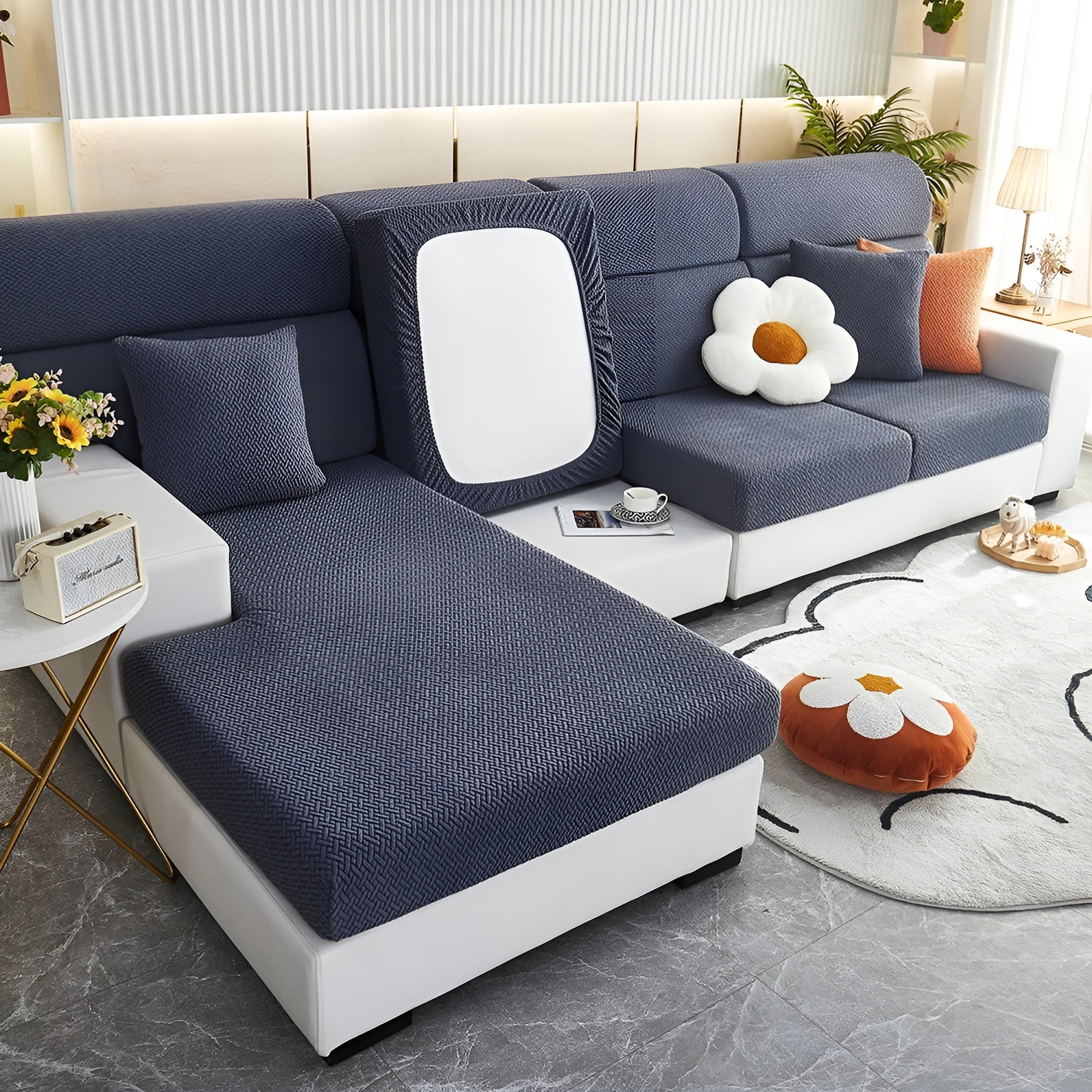 Elastisk Sofatrekk – Vannavstøtende og Sitter Perfekt | Beskyttende Stretchstoff for Sofa