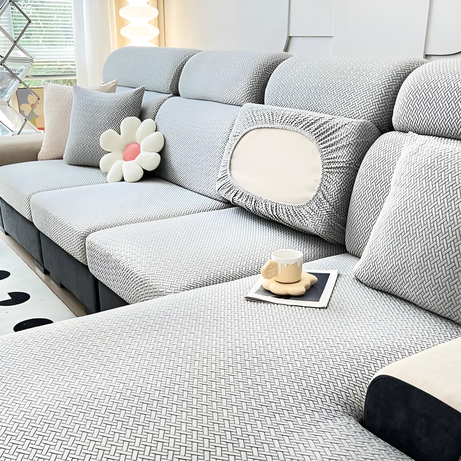 Elastisk Sofatrekk – Vannavstøtende og Sitter Perfekt | Beskyttende Stretchstoff for Sofa