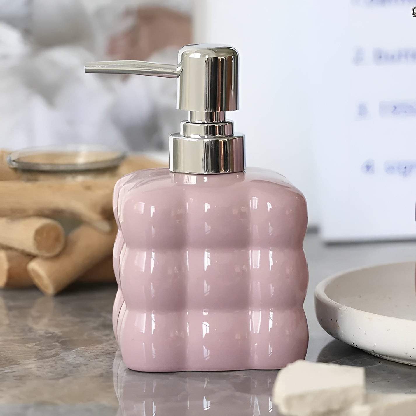 Keramisk Såpedispenser – Stilfull og Påfyllbar | For Håndsåpe, Sjampo og Dusjsåpe