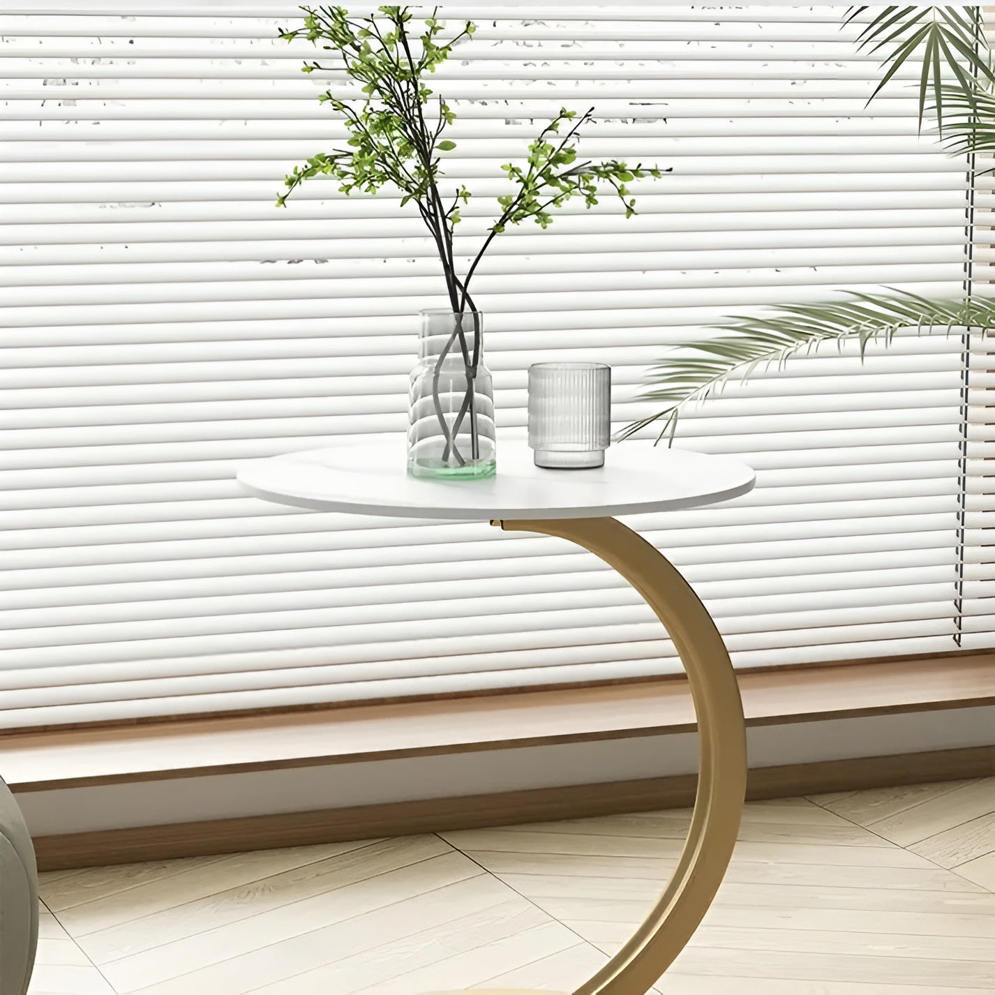 Rundt Sidebord – Moderne og Dekorativt | Perfekt for Stue og Soverom