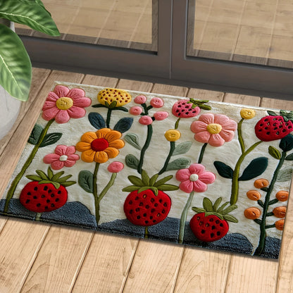 3D Blomstermatte – Skli­sikkert Teppe med Kasjmir­følelse | Perfekt til Gang og Bad