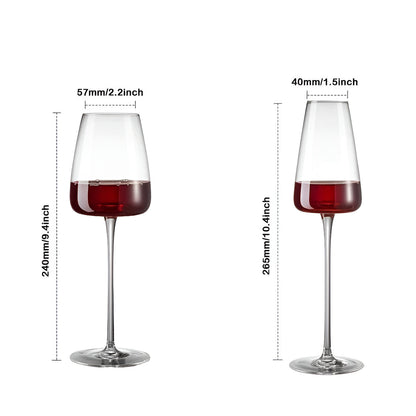 Vinglass i Krystall – Elegant og Håndlaget | Sett med 2, 4 eller 6