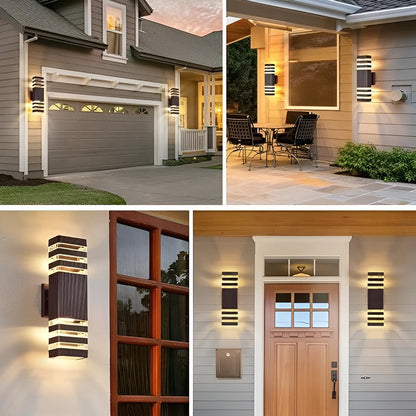 LED Utendørs Vegglampe – Moderne Opp- og Nedlys | Vanntett for Hage og Balkong