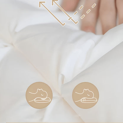 Daunenkissen mit Gänsedaunen – Luxuriös weich und hypoallergen | 100% Baumwolle mit optimaler Nackenstütze - Puter