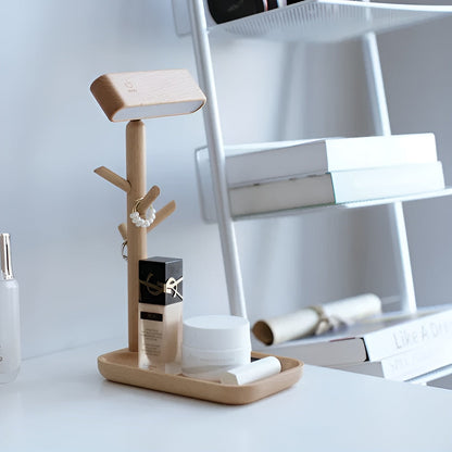 Nattbordslampe med Hylle – Naturlig Lys og Praktisk Oppbevaring | Perfekt for Soverommet