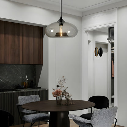Glaspendelleuchte – Elegantes Design und Warmes Licht | Perfekt für Wohnzimmer und Essbereich