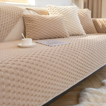 PlushVelvet Sofatrekk – Elegant Sofatrekk i Fløyel