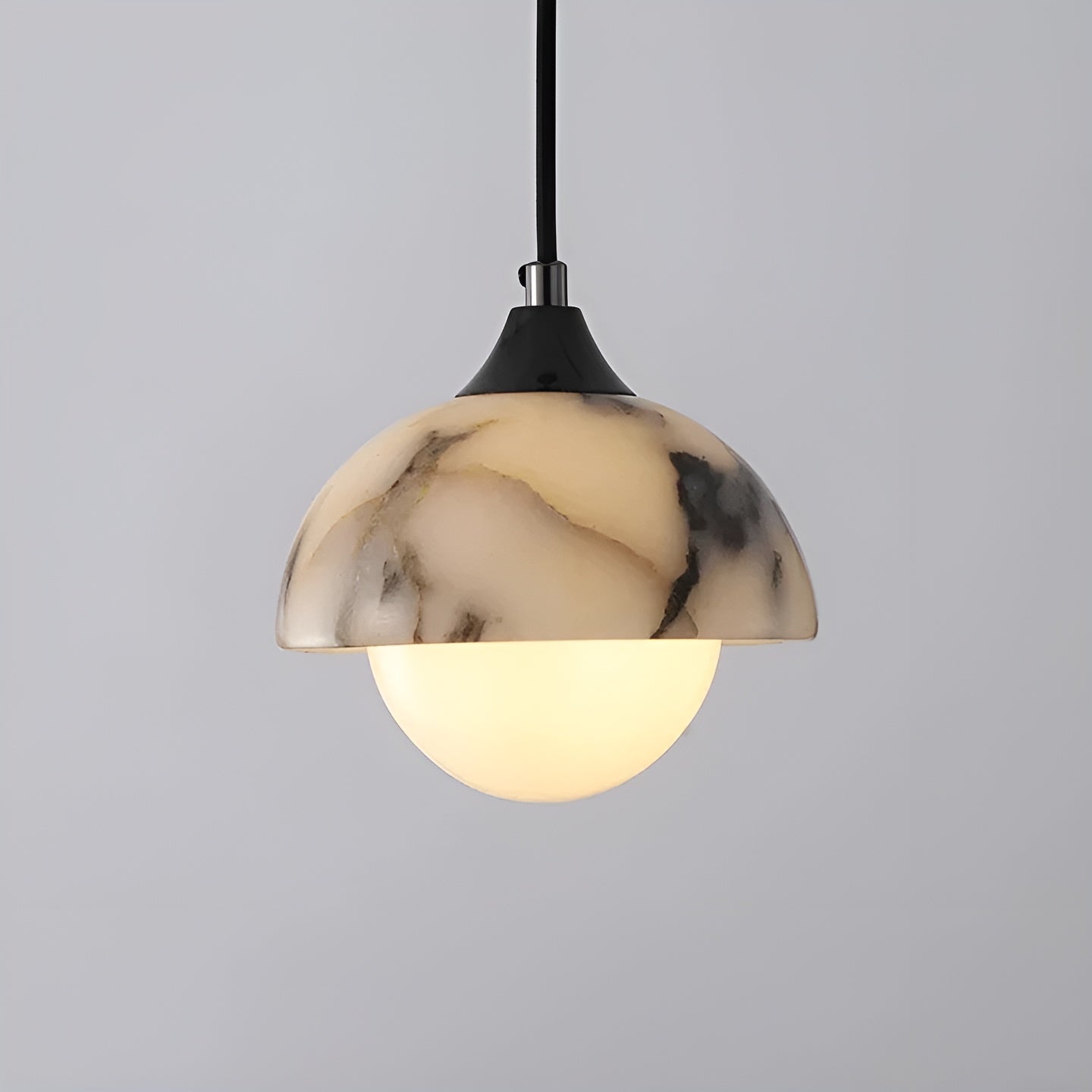 Svart Marmor-hengelampe – Moderne Og Luksuriøs | Elegant Innendørsbelysning - Lysarmaturer for tak