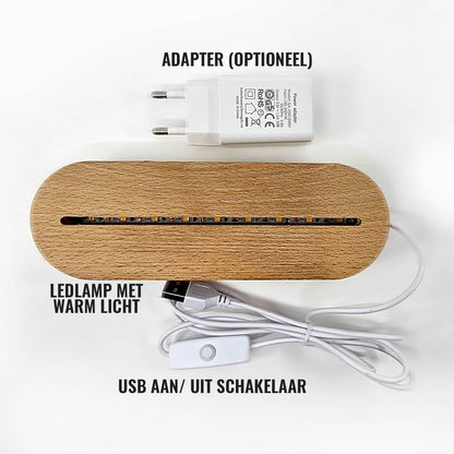 Personlig barnenattlampe med elefant og navn